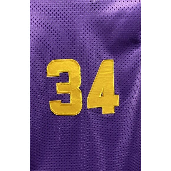 Windsor Vintage Y2k 90s Lakers Asymmetrical Jersey Mesh Sheer Blouse Top Size S - Picture 3 of 8